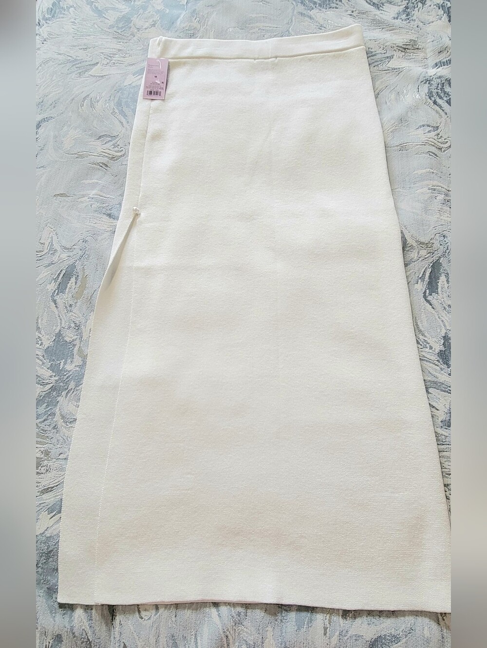 Off-White Cream Midi Skirt - Minimal A-Line